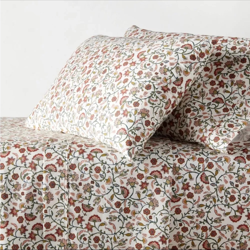 Full 400 Thread Count Performance Sheet Set Warm Floral - Threshold